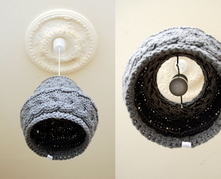 cable knit lampshade
