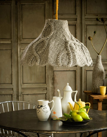 cable knit lampshade